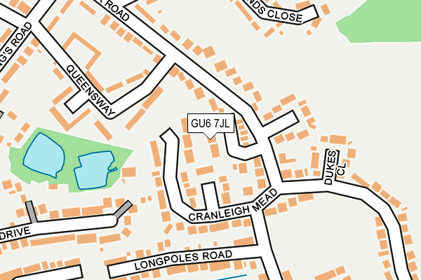 GU6 7JL map - OS OpenMap – Local (Ordnance Survey)