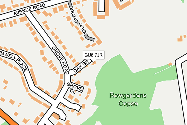 GU6 7JR map - OS OpenMap – Local (Ordnance Survey)