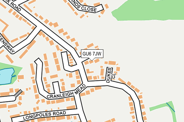 GU6 7JW map - OS OpenMap – Local (Ordnance Survey)