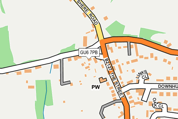 GU6 7PB map - OS OpenMap – Local (Ordnance Survey)
