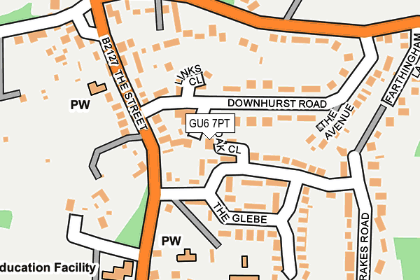 GU6 7PT map - OS OpenMap – Local (Ordnance Survey)