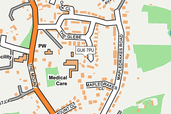 GU6 7PU map - OS OpenMap – Local (Ordnance Survey)