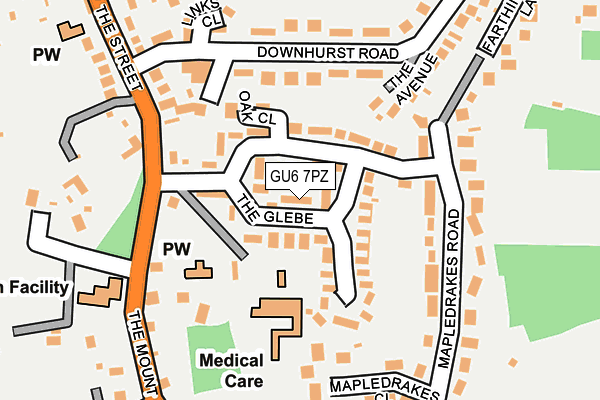 GU6 7PZ map - OS OpenMap – Local (Ordnance Survey)