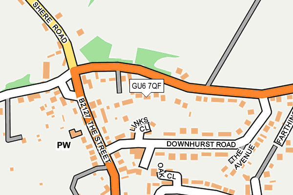 GU6 7QF map - OS OpenMap – Local (Ordnance Survey)