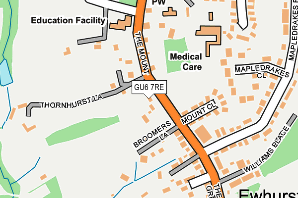 GU6 7RE map - OS OpenMap – Local (Ordnance Survey)