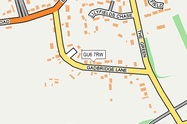 GU6 7RW map - OS OpenMap – Local (Ordnance Survey)