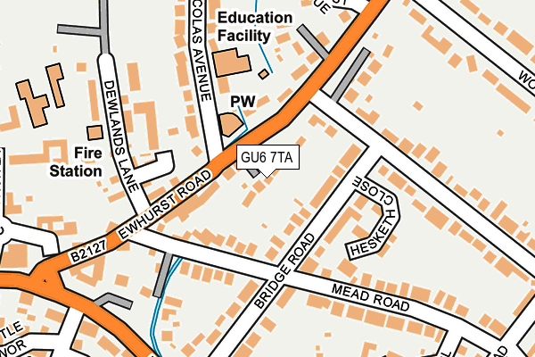 GU6 7TA map - OS OpenMap – Local (Ordnance Survey)