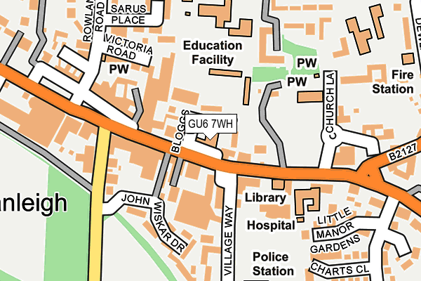 GU6 7WH map - OS OpenMap – Local (Ordnance Survey)