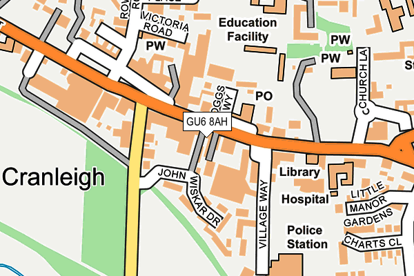 Map of CRANLEIGHTILESANDBATHROOMS LIMITED at local scale