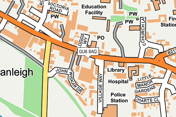 GU6 8AQ map - OS OpenMap – Local (Ordnance Survey)