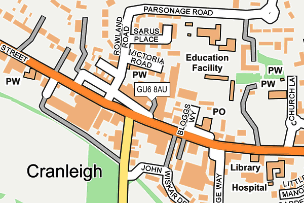 Map of CRANLEIGH MENS BARBERS LIMITED at local scale
