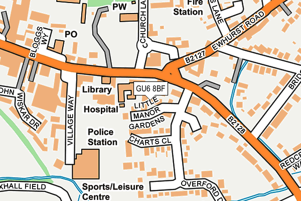 GU6 8BF map - OS OpenMap – Local (Ordnance Survey)