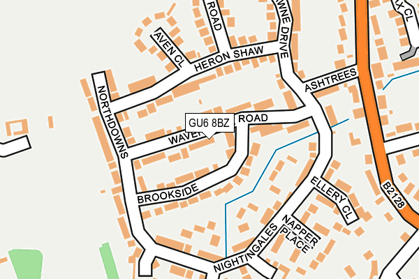 GU6 8BZ map - OS OpenMap – Local (Ordnance Survey)