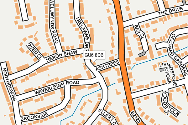 GU6 8DB map - OS OpenMap – Local (Ordnance Survey)