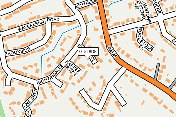 GU6 8DF map - OS OpenMap – Local (Ordnance Survey)