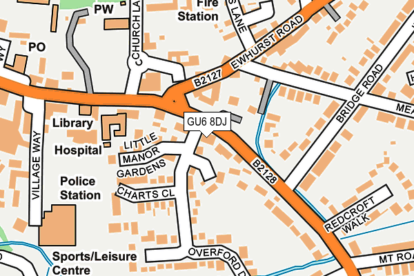 GU6 8DJ map - OS OpenMap – Local (Ordnance Survey)