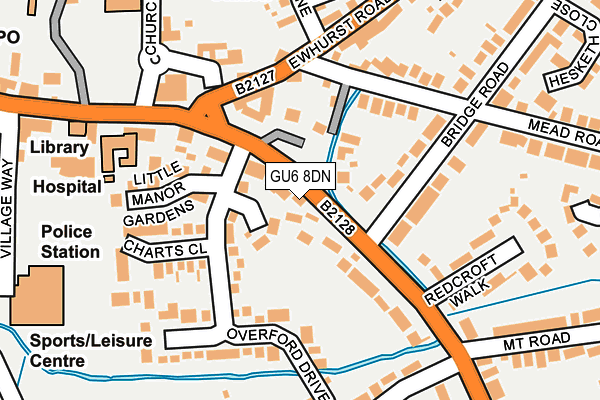 GU6 8DN map - OS OpenMap – Local (Ordnance Survey)
