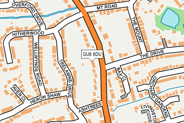 GU6 8DU map - OS OpenMap – Local (Ordnance Survey)