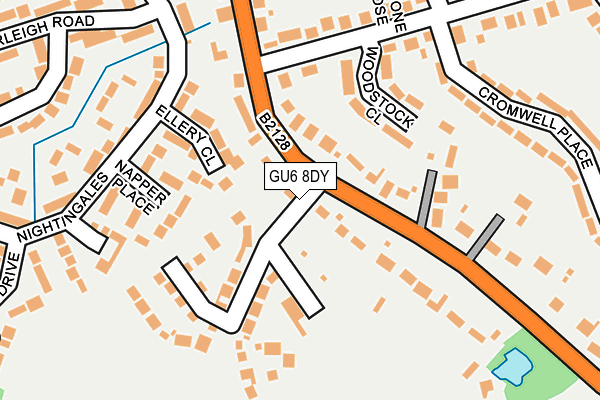 GU6 8DY map - OS OpenMap – Local (Ordnance Survey)