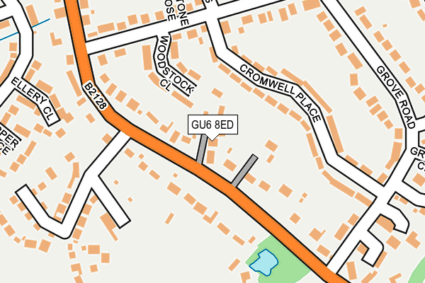 GU6 8ED map - OS OpenMap – Local (Ordnance Survey)