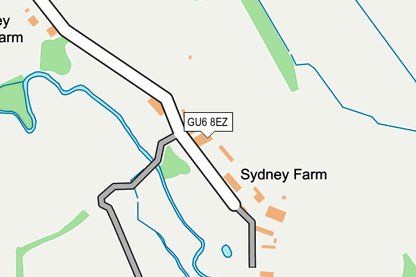 GU6 8EZ map - OS OpenMap – Local (Ordnance Survey)
