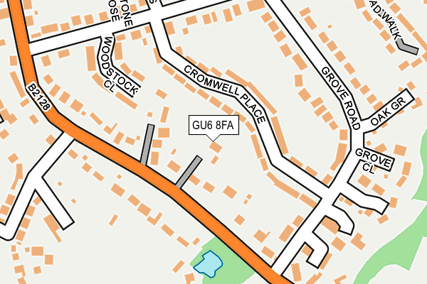 GU6 8FA map - OS OpenMap – Local (Ordnance Survey)