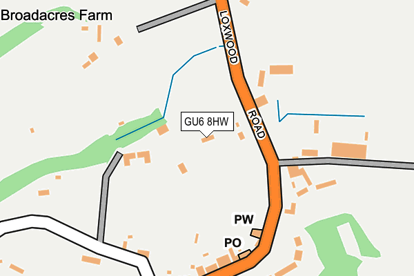 GU6 8HW map - OS OpenMap – Local (Ordnance Survey)