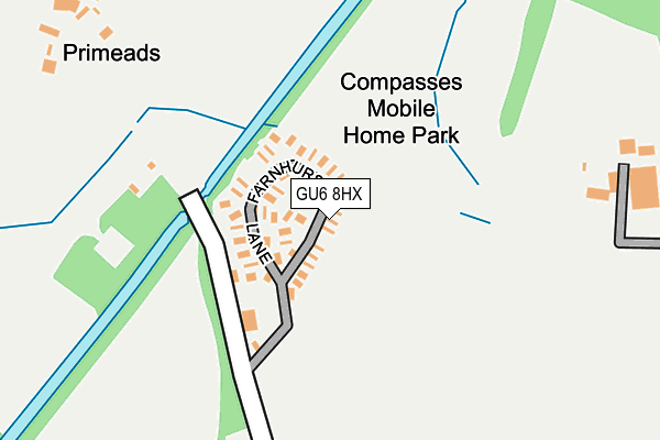 GU6 8HX map - OS OpenMap – Local (Ordnance Survey)