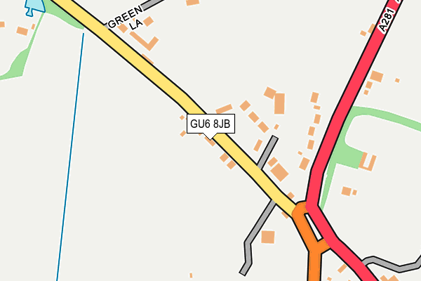 GU6 8JB map - OS OpenMap – Local (Ordnance Survey)