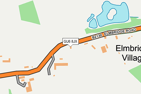 GU6 8JX map - OS OpenMap – Local (Ordnance Survey)