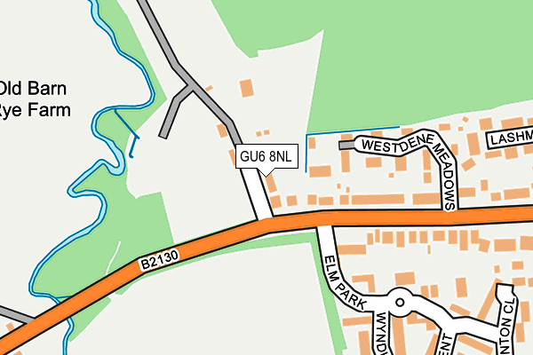 GU6 8NL map - OS OpenMap – Local (Ordnance Survey)