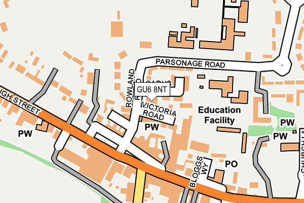 GU6 8NT map - OS OpenMap – Local (Ordnance Survey)