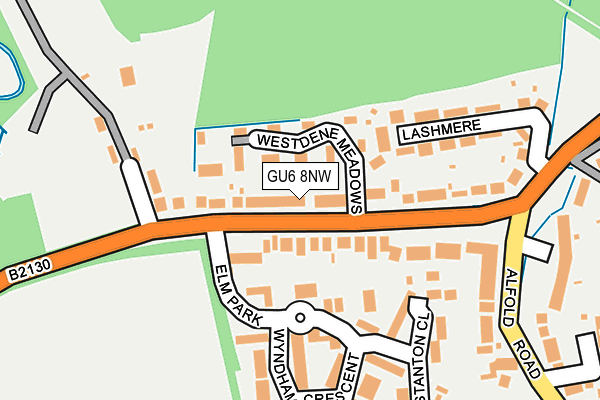 GU6 8NW map - OS OpenMap – Local (Ordnance Survey)