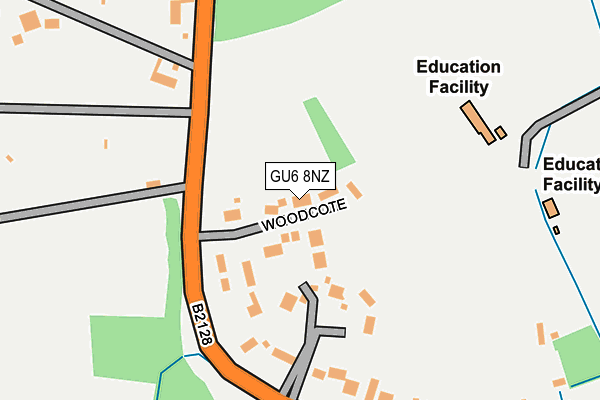 GU6 8NZ map - OS OpenMap – Local (Ordnance Survey)