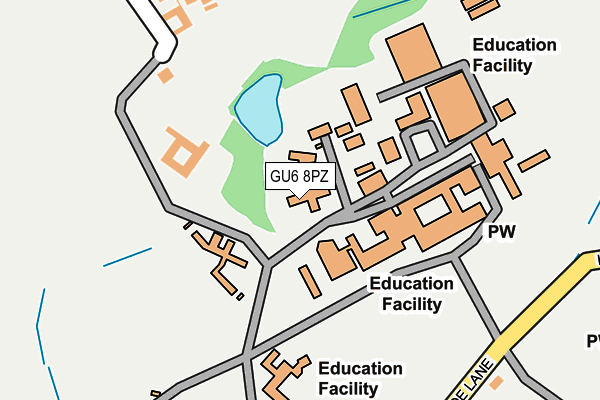 GU6 8PZ map - OS OpenMap – Local (Ordnance Survey)