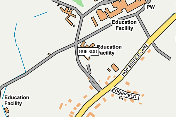 GU6 8QD map - OS OpenMap – Local (Ordnance Survey)