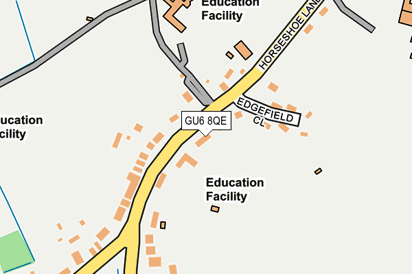 GU6 8QE map - OS OpenMap – Local (Ordnance Survey)