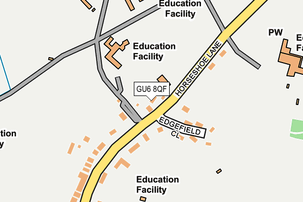 GU6 8QF map - OS OpenMap – Local (Ordnance Survey)