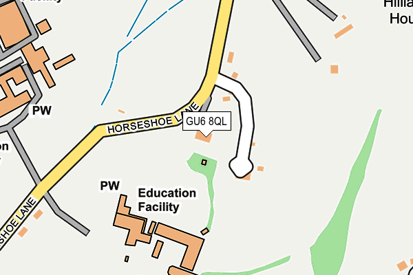 GU6 8QL map - OS OpenMap – Local (Ordnance Survey)