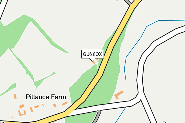 GU6 8QX map - OS OpenMap – Local (Ordnance Survey)