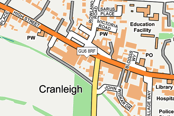 Map of THE PHONE WORKSHOP CRANLEIGH LTD at local scale