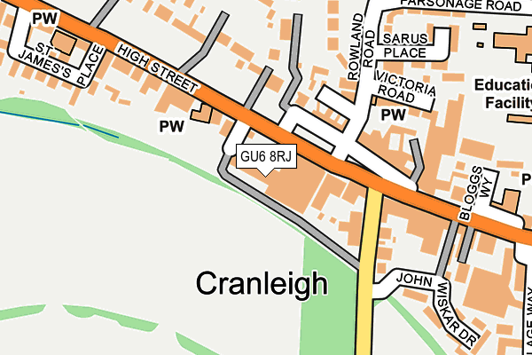 GU6 8RJ map - OS OpenMap – Local (Ordnance Survey)