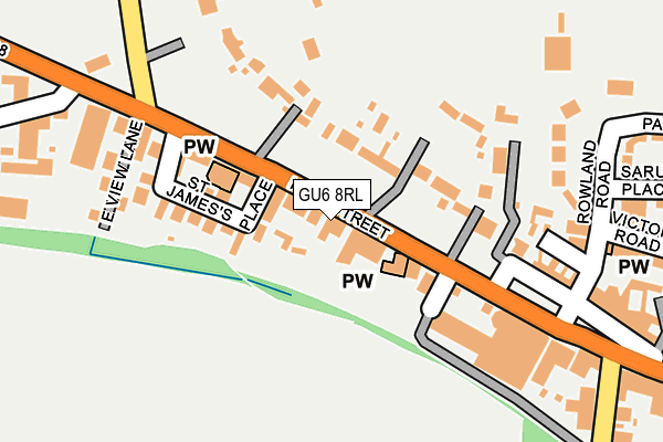 GU6 8RL map - OS OpenMap – Local (Ordnance Survey)
