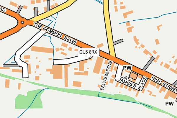 GU6 8RX map - OS OpenMap – Local (Ordnance Survey)