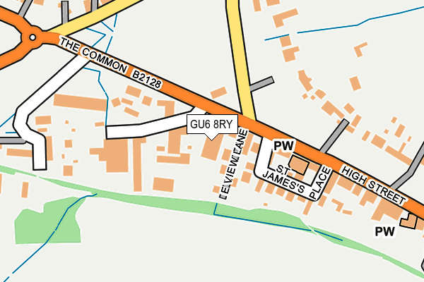 GU6 8RY map - OS OpenMap – Local (Ordnance Survey)