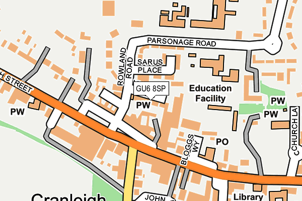 GU6 8SP map - OS OpenMap – Local (Ordnance Survey)