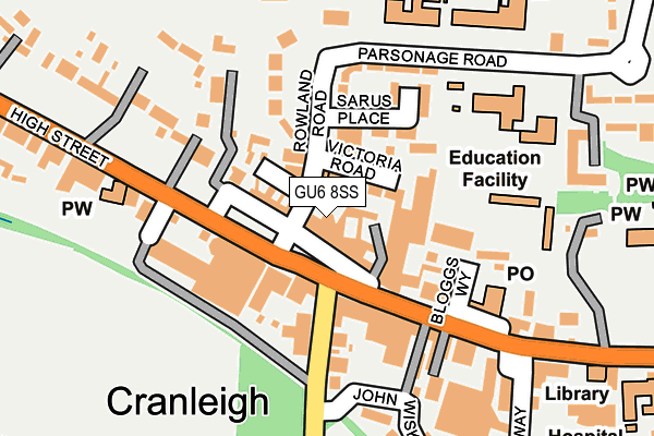 GU6 8SS map - OS OpenMap – Local (Ordnance Survey)