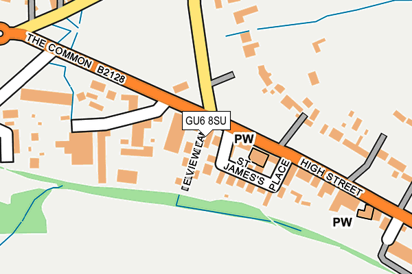 GU6 8SU map - OS OpenMap – Local (Ordnance Survey)
