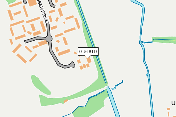 GU6 8TD map - OS OpenMap – Local (Ordnance Survey)