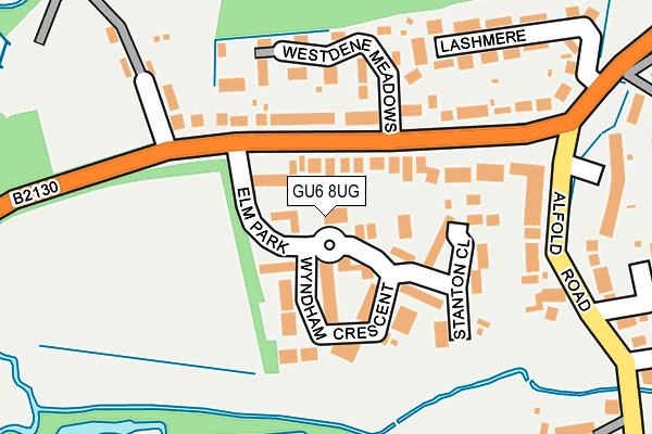 GU6 8UG map - OS OpenMap – Local (Ordnance Survey)